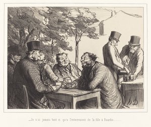 Nigdy nie śmiałam się tak bardzo, jak na pogrzebie córki Bourdina... autorstwa Honoré Daumier