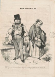 Wyszłam za ciebie, by oczarować moją egzystencję... autorstwa Honoré Daumier