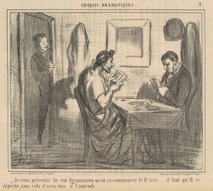 Przychodzę ostrzec króla Agamemnona... autorstwa Honoré Daumier