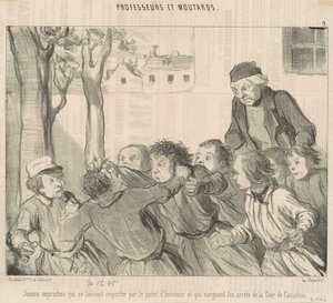 Nierozważni młodzi ludzie, którzy dają się ponieść emocjom... autorstwa Honoré Daumier
