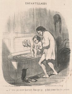 Nie chcę wchodzić do tylu wody... autorstwa Honoré Daumier