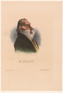 Karykatura Horacego Sébastiani Pan. Sebast (tytuł na obiekcie) autorstwa Honoré Daumier