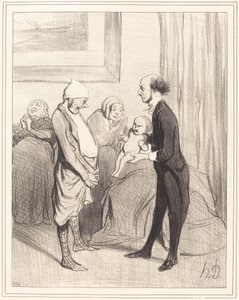 Wejście w życie autorstwa Honoré Daumier