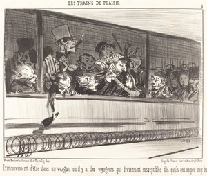 Minus bycia w wagonie... autorstwa Honoré Daumier