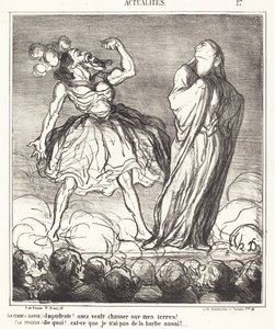 Kobieta z brodą autorstwa Honoré Daumier