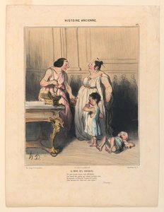 Matka Gracchi, tablica 46 z Historii Starożytnej autorstwa Honoré Daumier