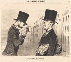 Spotkanie krawieckie autorstwa Honoré Daumier