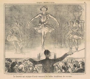 Tancerka, która szczyci się tym, że zachowała... autorstwa Honoré Daumier