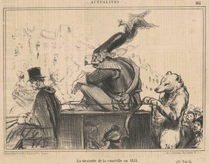Zejście dworu w 1855 r. autorstwa Honoré Daumier