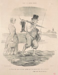 Żona powinna iść za mężem... autorstwa Honoré Daumier