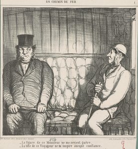 Twarz tego dżentelmena prawie nie przychodzi mi do głowy... autorstwa Honoré Daumier