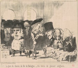 Dworzec kolejowy w Boulogne autorstwa Honoré Daumier