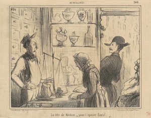 Głowa Meduzy dla obrażającego sklepikarza autorstwa Honoré Daumier