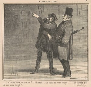 Czy widzisz kometę? ... Tam ... autorstwa Honoré Daumier