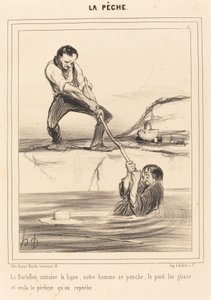 Barbillon obejmuje... autorstwa Honoré Daumier