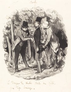 Niebezpieczeństwo… odwiedzenia strony, która jest zbyt dzika autorstwa Honoré Daumier