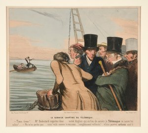 Ostatni rozdział Telemacha, z La Karykatury (Dziennik) autorstwa Honoré Daumier