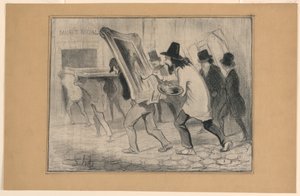 Ostatni dzień odbioru obrazów z Charivari autorstwa Honoré Daumier