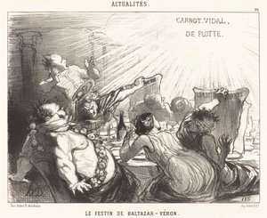 Święto Baltazara-Véron autorstwa Honoré Daumier