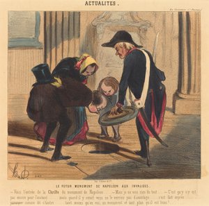 Przyszły pomnik Napoleona u Inwalidów autorstwa Honoré Daumier
