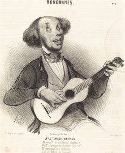 Gitarzysta-amator autorstwa Honoré Daumier