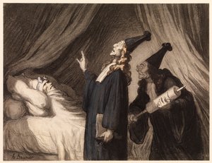 Wyimaginowany chory autorstwa Honoré Daumier