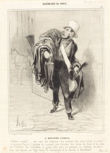 Sprzedawca ubrań autorstwa Honoré Daumier