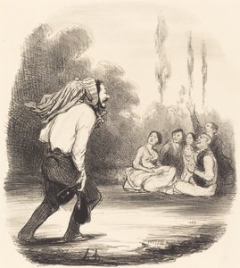 Najbardziej żartowniś w społeczeństwie autorstwa Honoré Daumier