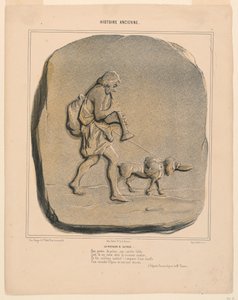 Powrót Odyseusza, tablica 7 z dziejów starożytnych autorstwa Honoré Daumier