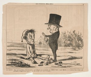 Uczony — Mój przyjaciel Vine (Vitis Linnaeus.) jest w tej chwili atakowany autorstwa Honoré Daumier