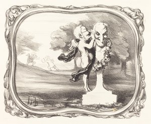 Tajemnica powierzona bogu faunowi autorstwa Honoré Daumier