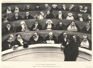 Legislacyjny brzuch autorstwa Honoré Daumier