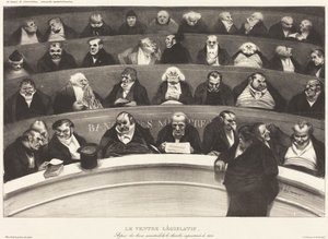 Legislacyjny brzuch autorstwa Honoré Daumier