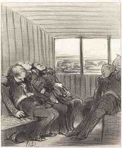 Podróż pociągiem... autorstwa Honoré Daumier