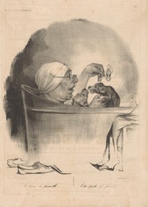 Le bain de famille Kąpiel rodziny, 1837. autorstwa Honoré Daumier