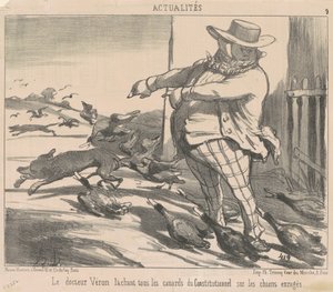 Doktor Véron wypuszcza wszystkie kaczki... autorstwa Honoré Daumier