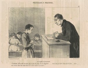 Lekcja historii autorstwa Honoré Daumier