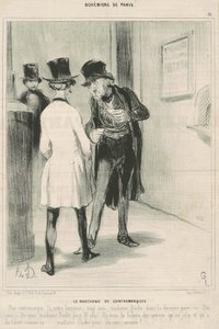 Kupiec kontramarków autorstwa Honoré Daumier