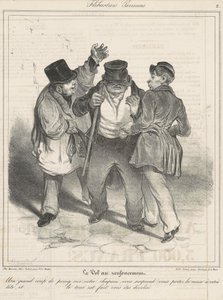 Kradzież we wnęce autorstwa Honoré Daumier