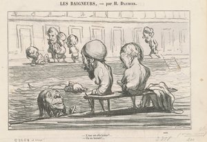 Czy woda jest dobra? ... / Pełna woda autorstwa Honoré Daumier