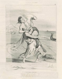 Porwanie Heleny autorstwa Honoré Daumier