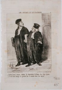 Prawnicy i strony procesowe – wreszcie! Mamy separację co do własności autorstwa Honoré Daumier
