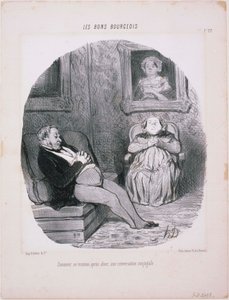 Les Bons Bourgeois- Jak się kończy... Rozmowa małżeńska autorstwa Honoré Daumier
