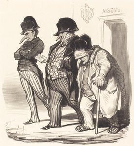 Dzienniki napoleońskie opuszczają Zgromadzenie Narodowe... autorstwa Honoré Daumier