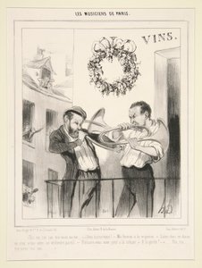 Muzycy Paryża: ton, ton, ton autorstwa Honoré Daumier