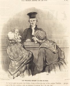 Sąsiedzi przed sędzią pokoju autorstwa Honoré Daumier