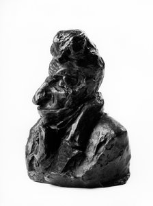 Popiersia oskarżone o karykaturę „Celebryci Sprawiedliwego Środek” autorstwa Jeana Auguste Chevandiera de Valdrome (1781-1865), deputowanego i paru francuskiego. Głupi.” Rzeźba Honore Daumier (1808-1879) XIX wiek. Inv L 48,9 Wymiary w cm H 18 x W 12 Muzeum autorstwa Honoré Daumier