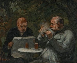 Pijący piwo autorstwa Honoré Daumier