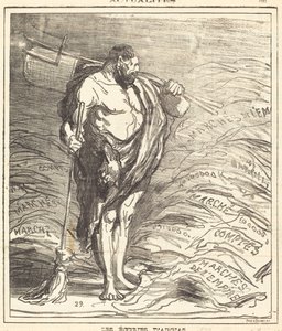 Stajnie Augeas autorstwa Honoré Daumier