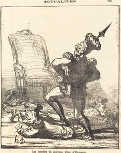 Kroki nowego tronu Niemiec autorstwa Honoré Daumier